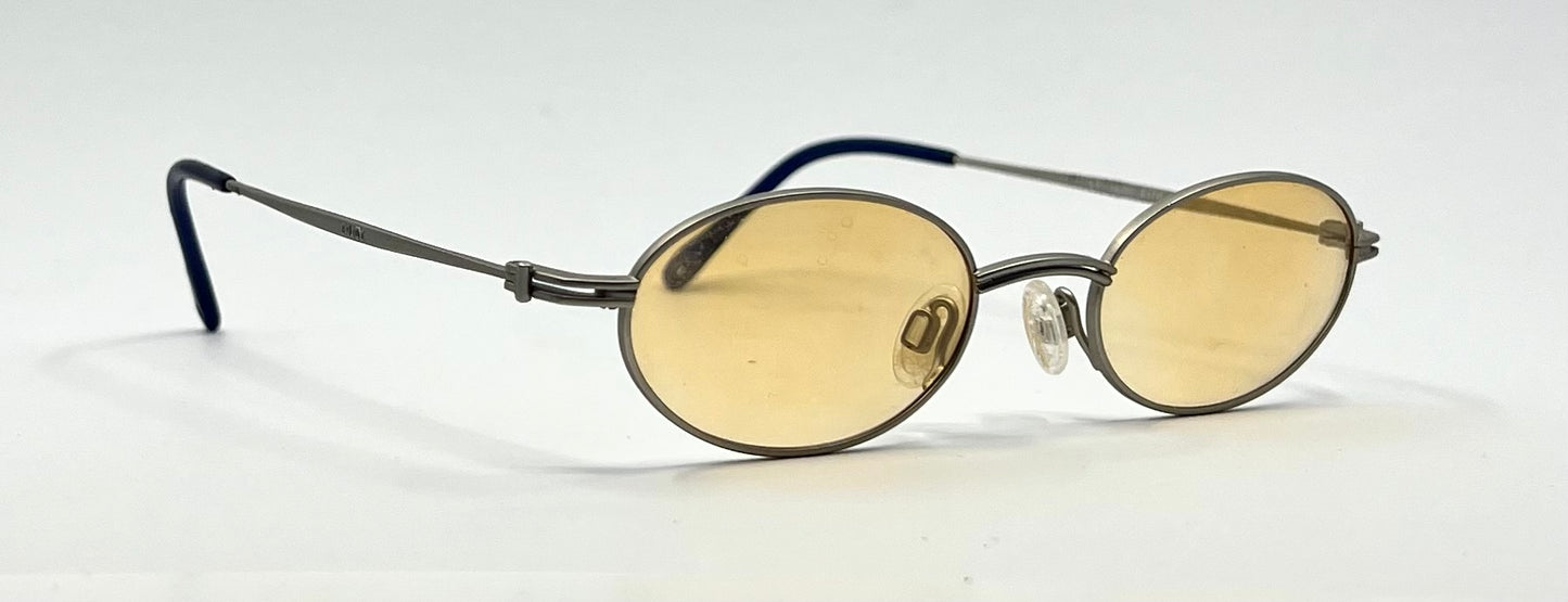 EN.JOY E1715 B135 Vintage Oval Sunglasses w/New Amber Tinted Custom Lenses