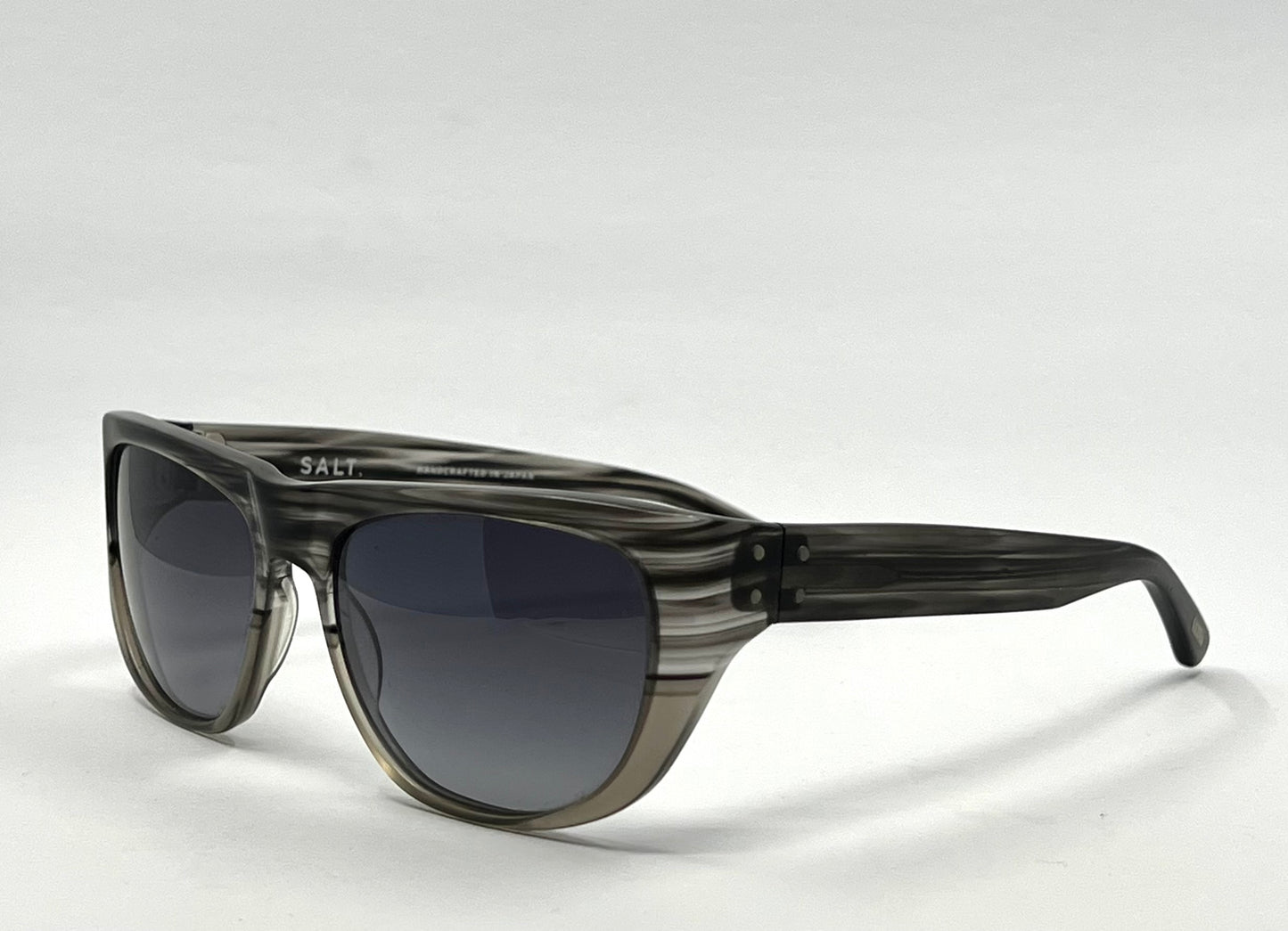 Salt. Polarized Sunglasses- Striated Grey Acetate-Japan-Unworn|Deadstock