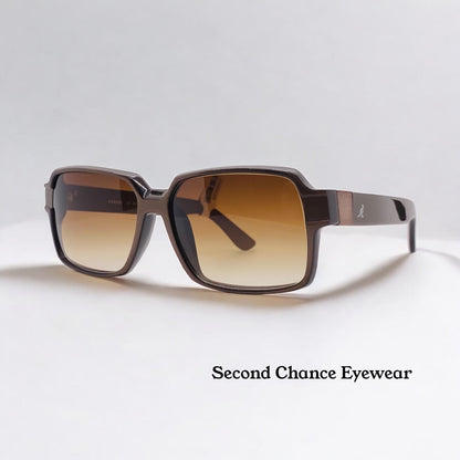 Vintage Nos Kangol Kl500-3 Sunglasses With Brand New, Custom Berko’S Designs Gradient Brown Lenses - 56Mm