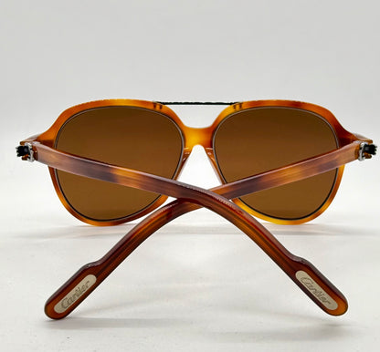 Cartier Ct0419S 003 Havana Sunglasses-Unisex Fit-Zeiss Lenses-Authentic Luxury Frame