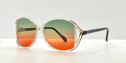 Sergio Valente Sv207 Vintage Sunglasses W|New, Custom Tri-Gradient Lenses-Rare 80S Deadstock