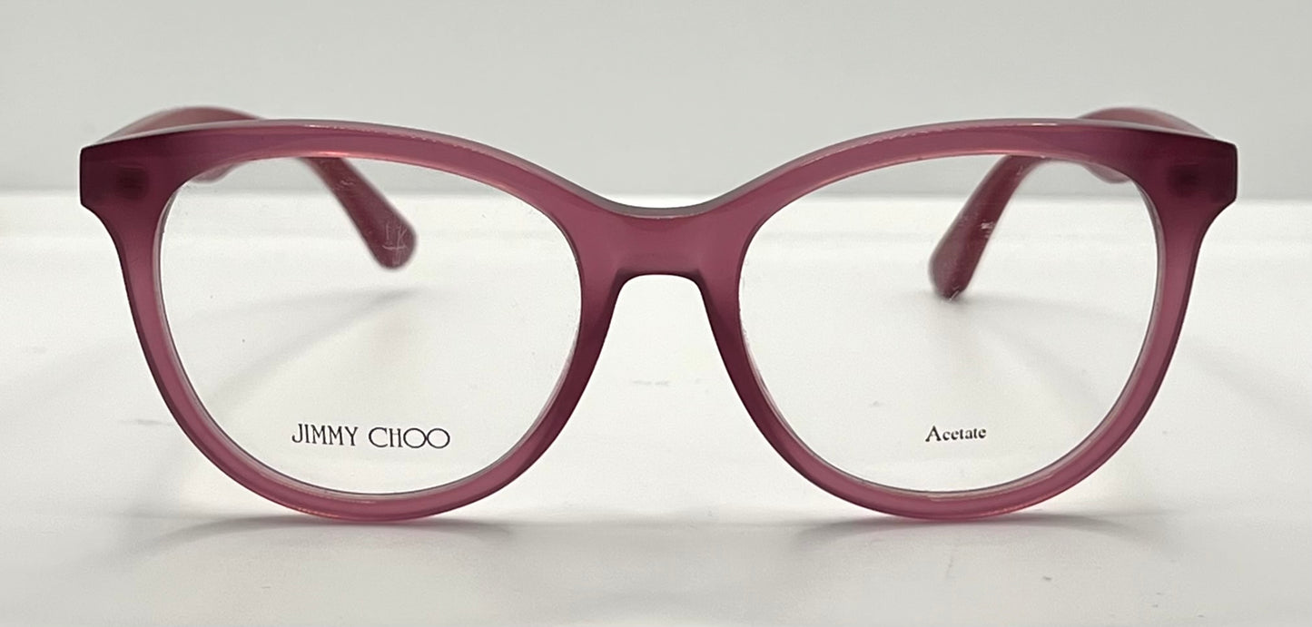 Jimmy Choo Jc205 Qho Pink Glitter Eyeglasses-New-Unworn-Italy-47Mm
