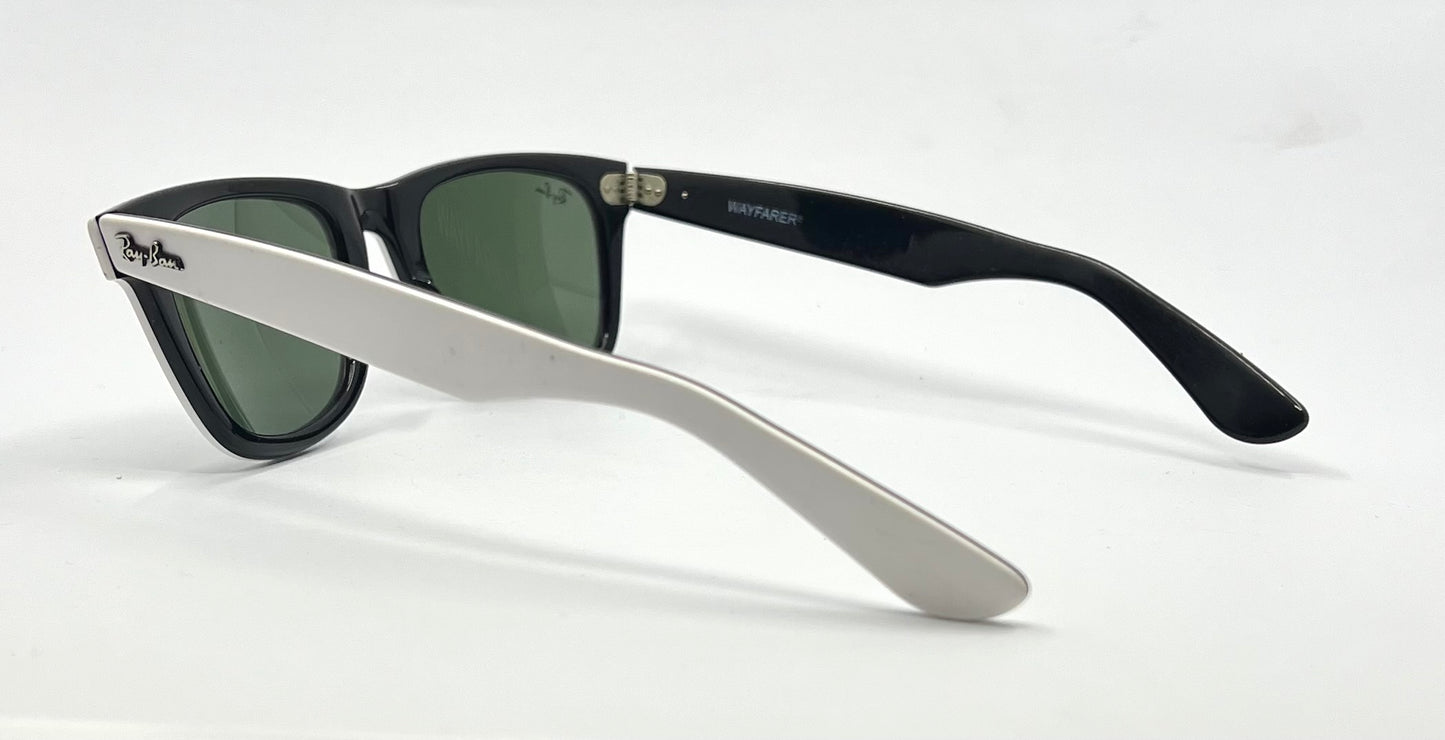 Ray-Ban RB2140 Wayfarer 956 Gloss White G-15 Sunglasses Made in Italy