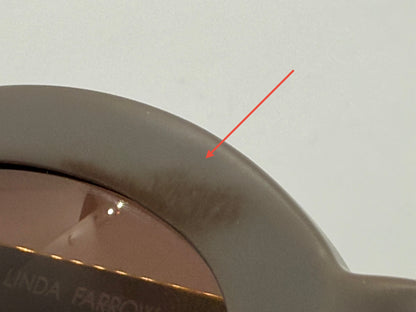 Linda Farrow Luxe Lfl|1|6 Grey Gold Oversized Sunglasses Japan Deadstock Kit