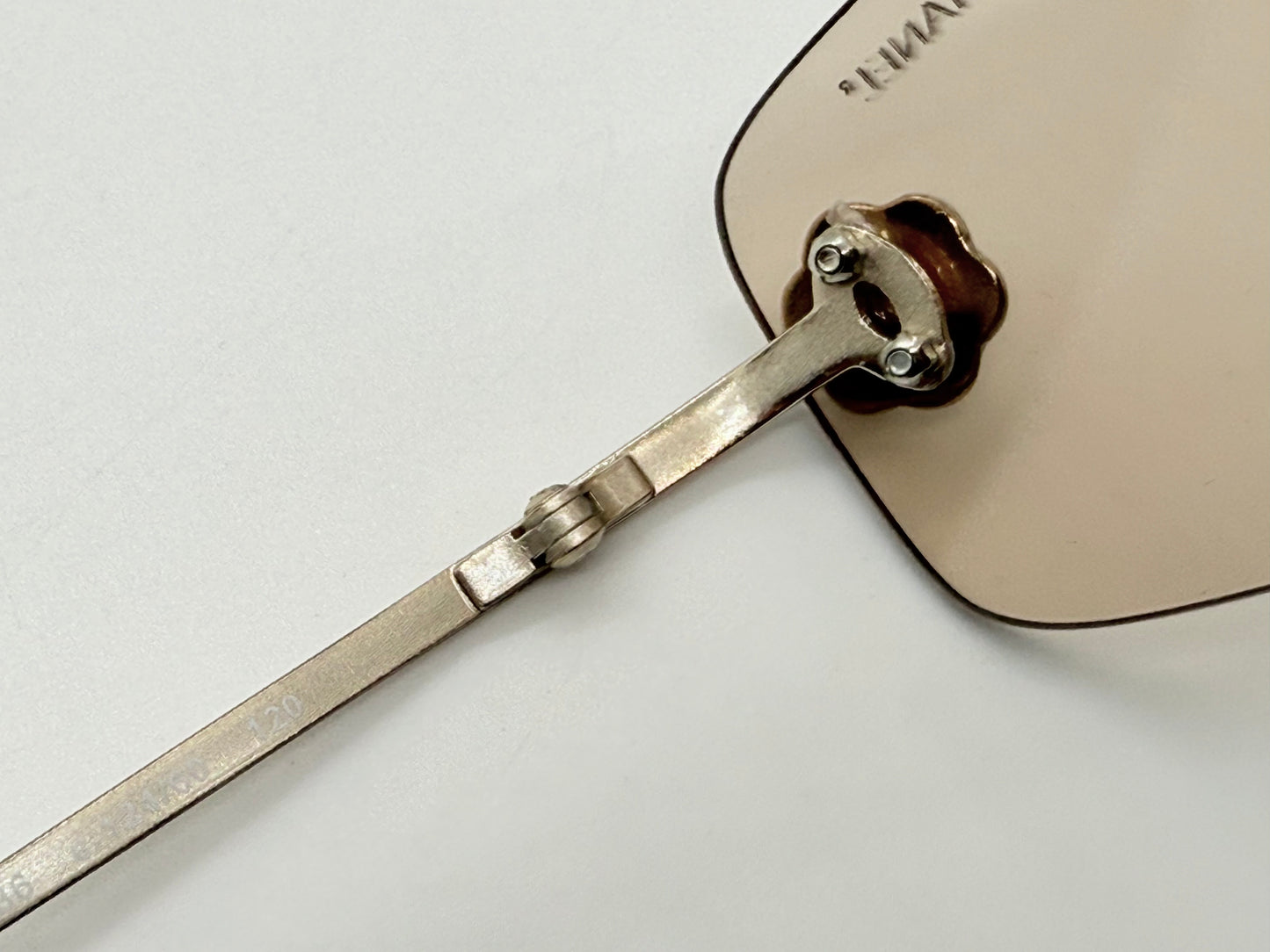 Chanel 4086 C.124|60 Silver Shield Rimless Sunglasses – Vintage Deadstock – Made In Italy