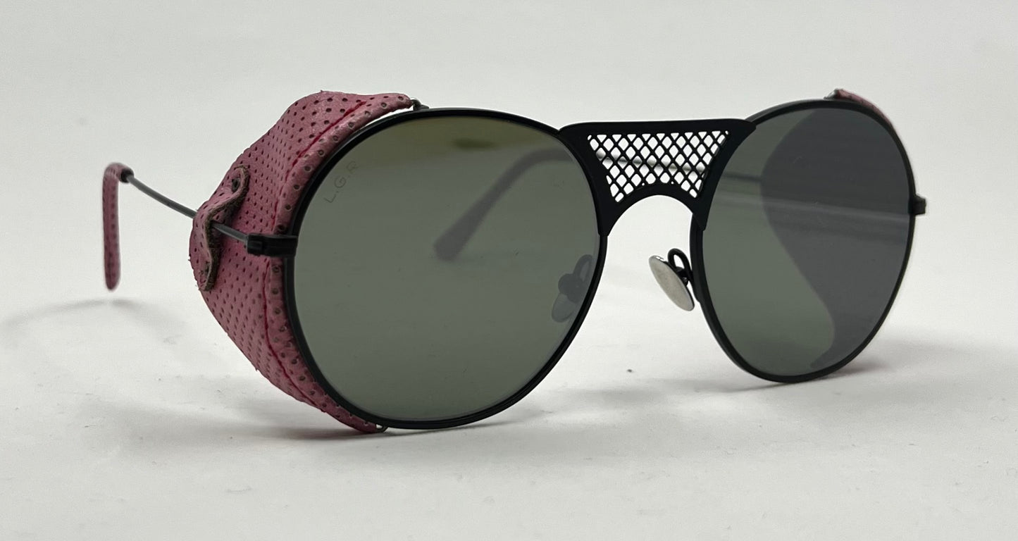 L.G.R Lawrence Flap 54-20-145 Pink Leather Side Shields Handmade in Italy Unworn