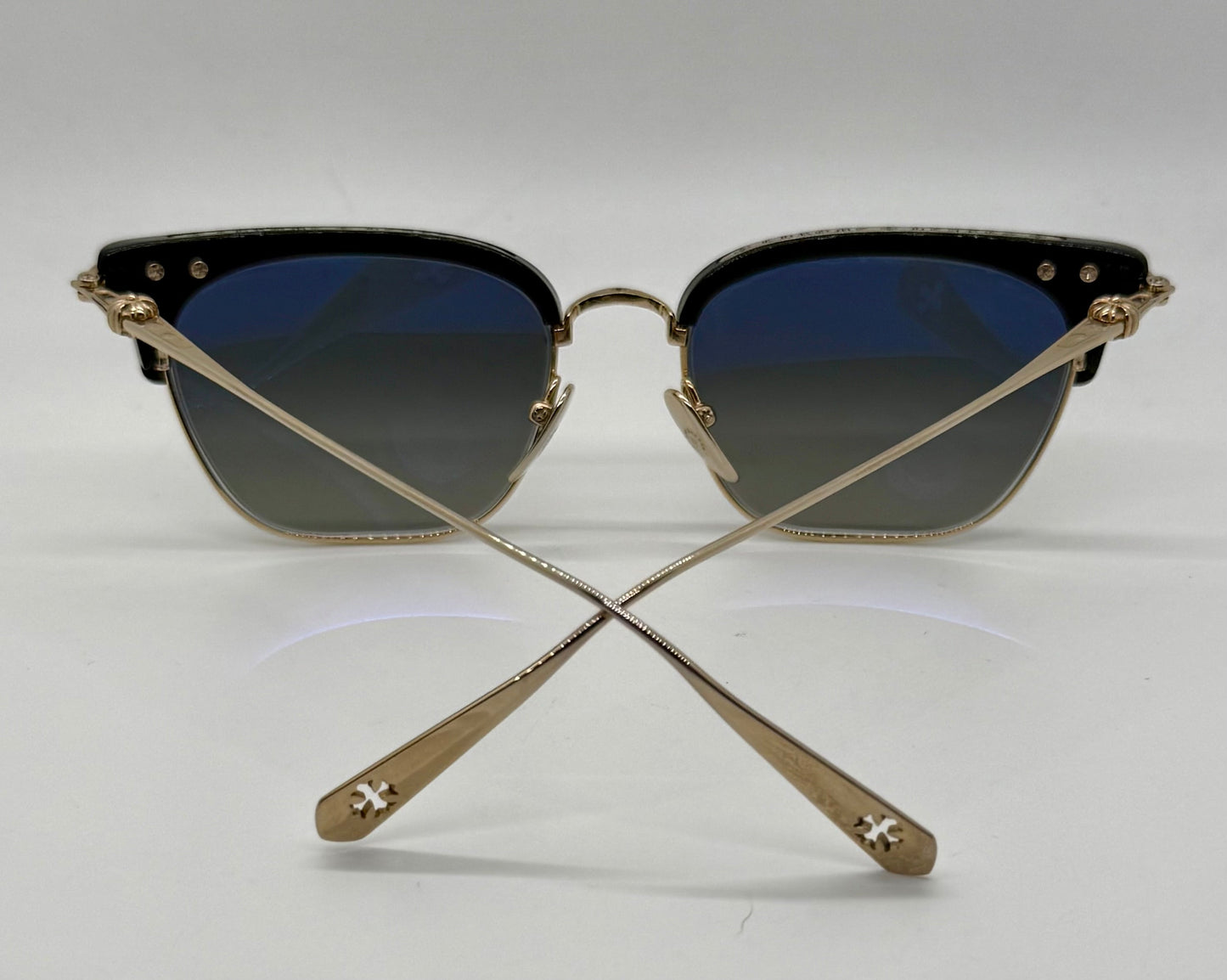 Chrome Hearts SLUNTRADICTION - Gold Sunglasses Zeiss Lenses Japan Authentic