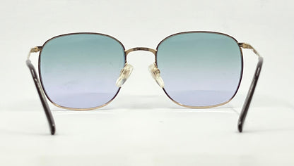 Hoya CP11 Vintage Gold Aviator Sunglasses-New Aqua Gradient Custom Lenses-Japan