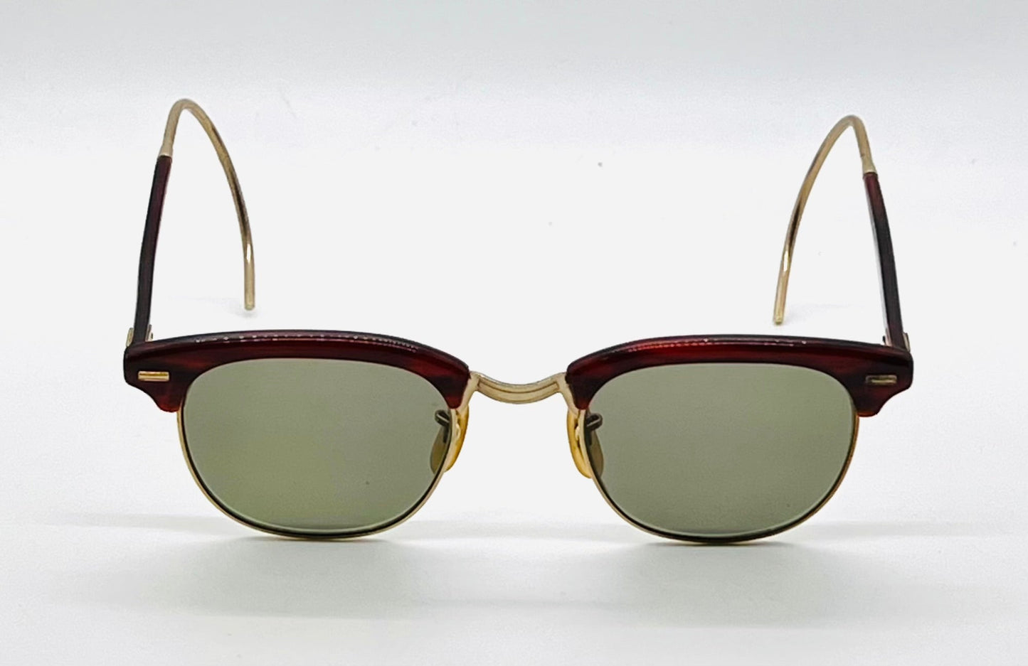 Shuron 12K Gold Filled Browline Vintage Sunglasses-New/Custom Lenses