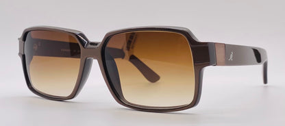 Vintage Nos Kangol Kl500-3 Sunglasses With Brand New, Custom Berko’S Designs Gradient Brown Lenses - 56Mm