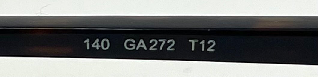 Giorgio Armani GA272-Y2K Vintage Sunglasses-New Solid Brown Custom Lenses