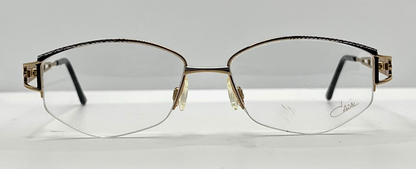 Cazal Mod 453 Col 190-Vintage Eyeglass Frame-Gold|Black-53Mm-Germany-Deadstock|Unworn