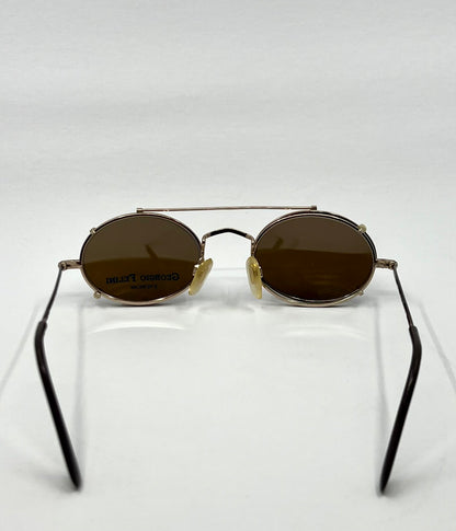 Giorgio Felini W1480 G|To Gold Oval Convertible Eyewear With Clip-On Vintage|Deadstock-Italy 49-20