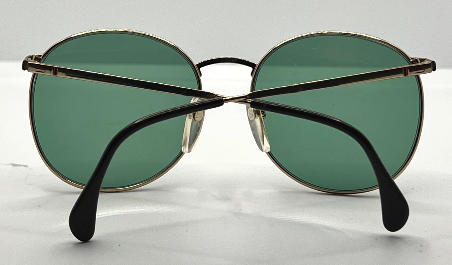 Silhouette M6039 Vintage Sunglasses-Gold|Red W|New Green Custom Lenses-54Mm