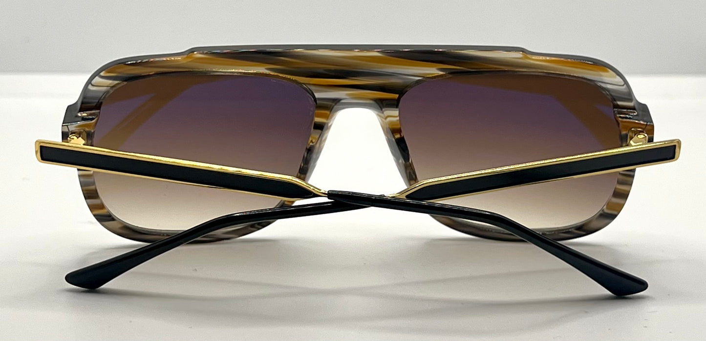 Thierry Lasry Bowery 170 Sunglasses – Brown Gradient Lenses – Handmade France