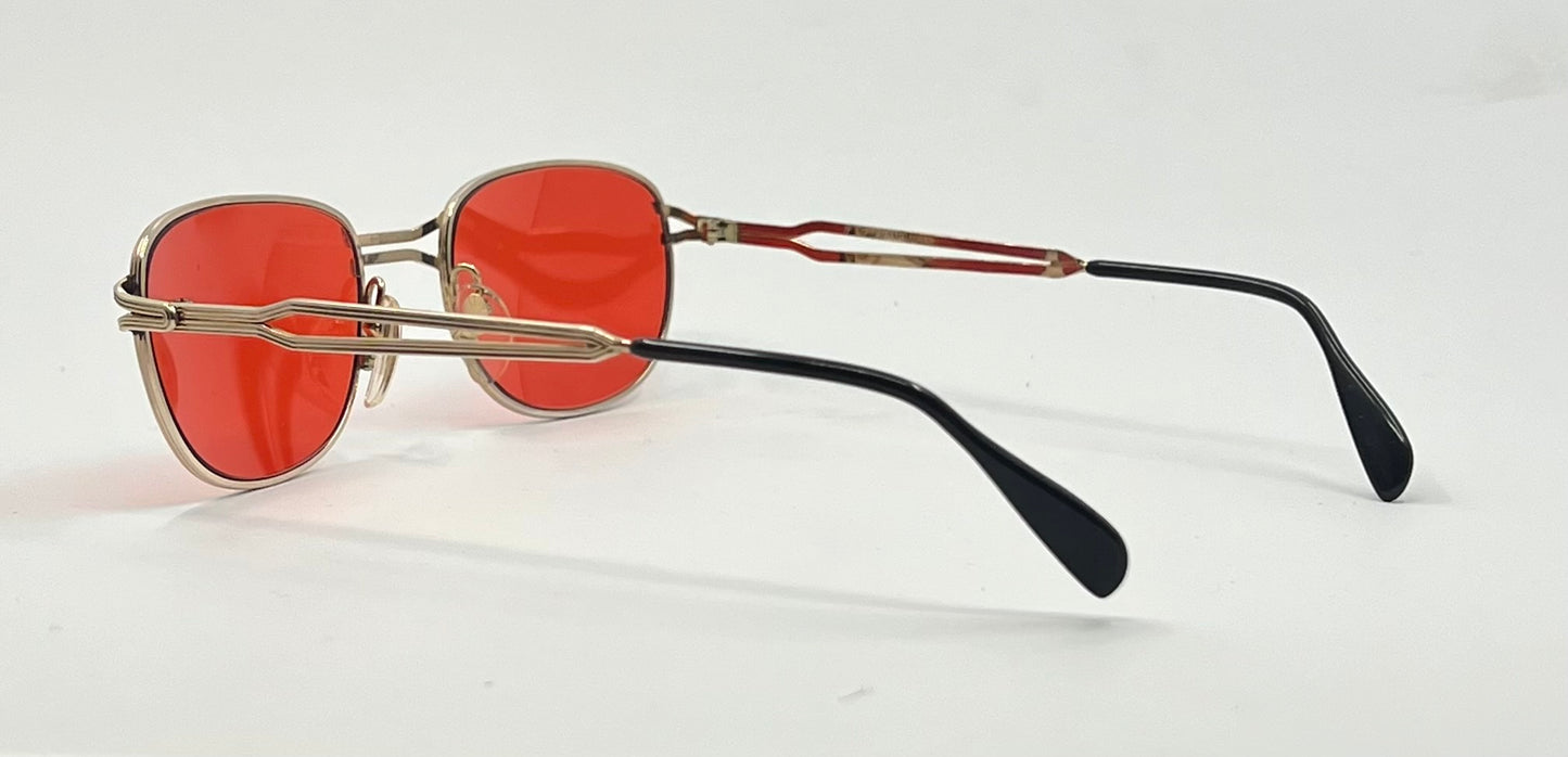 Gehami 219 Vintage 20/000 Gold-Filled Sunglasses w/New Red Custom Lenses