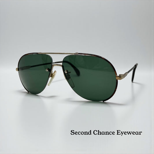 Cazal 723 Vintage Sunglasses-Original Drill-Mount Glass Lenses