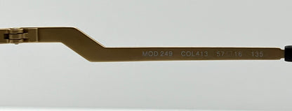 Cazal Mod 249 Col 413 Vintage Titanium Eyeglasses-Gold Leopard 57Mm-Unworn-Germany