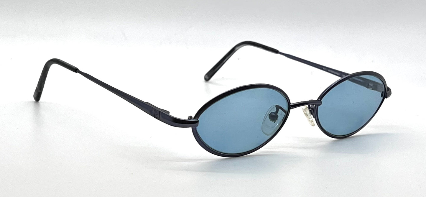 Fendi F77 Periwinkle-New Sky Blue Custom Lenses-Vintage Unworn Sunglasses-Italy