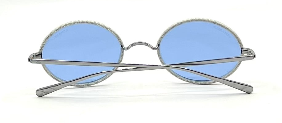 Chanel 4248-J Round Rope Rim Sunglasses-Blue Lenses Italy-NOS/UNWORN