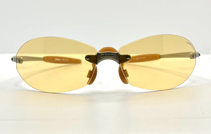 Carrera Wizard 28Z-Vintage Rimless Yellow Shield Sunglasses-66Mm-Italy