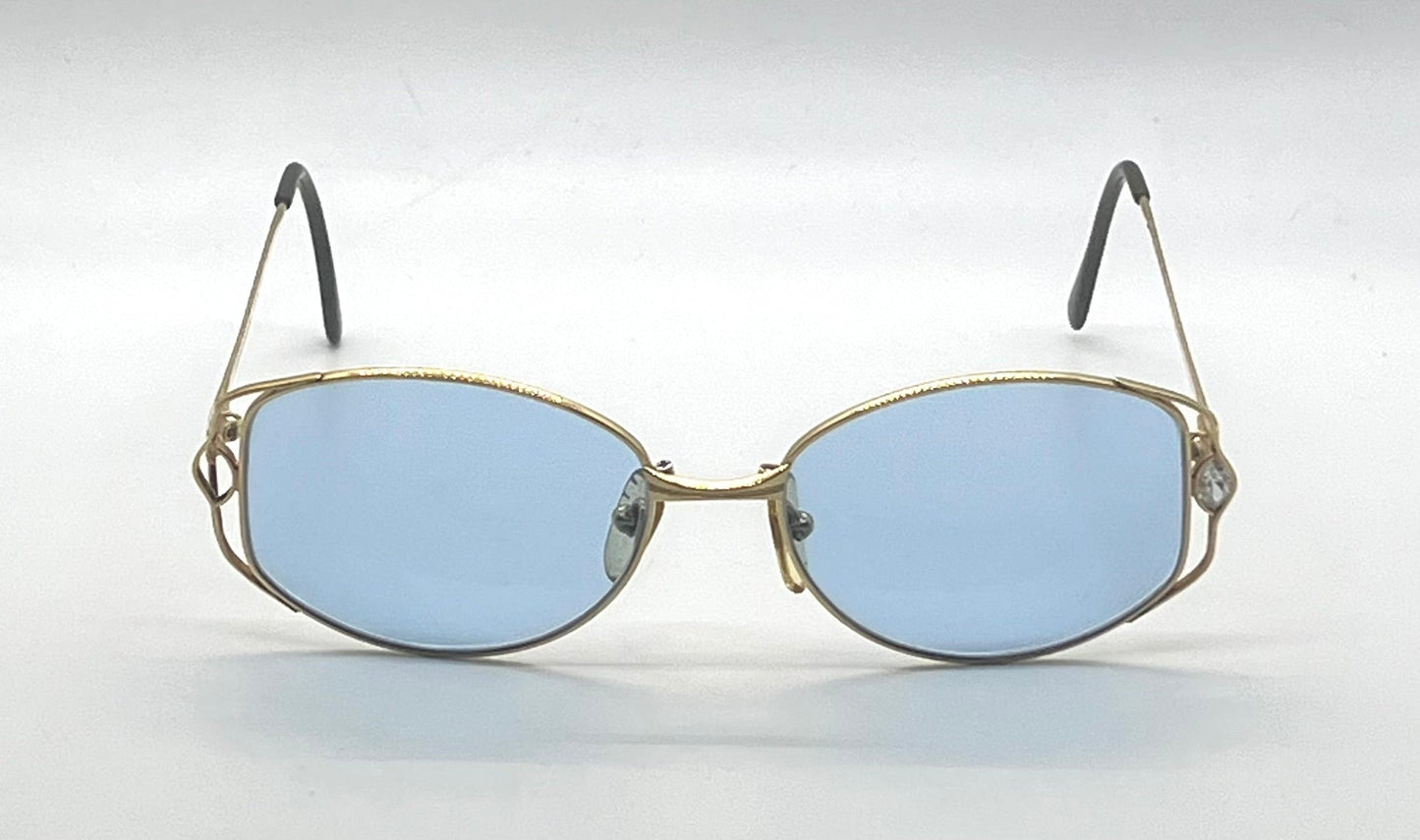Giorgio Armani 206 703 Vintage Sunglasses-New Sky Blue Custom Lens-Unworn/Italy