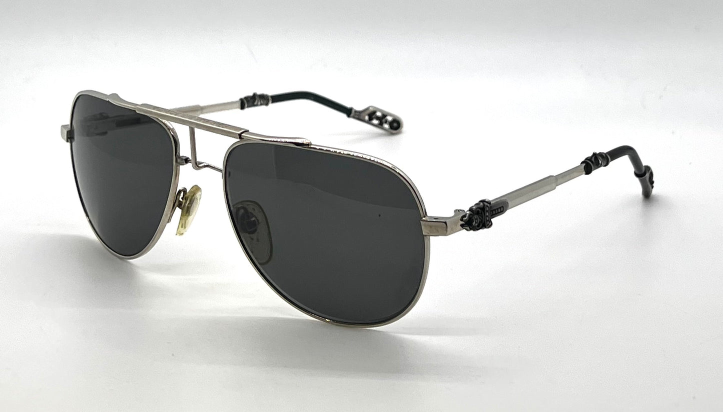 Chrome Hearts 2 KANCHU I Vintage Aviator Sunglasses Full Kit-Zeiss Lens-60mm