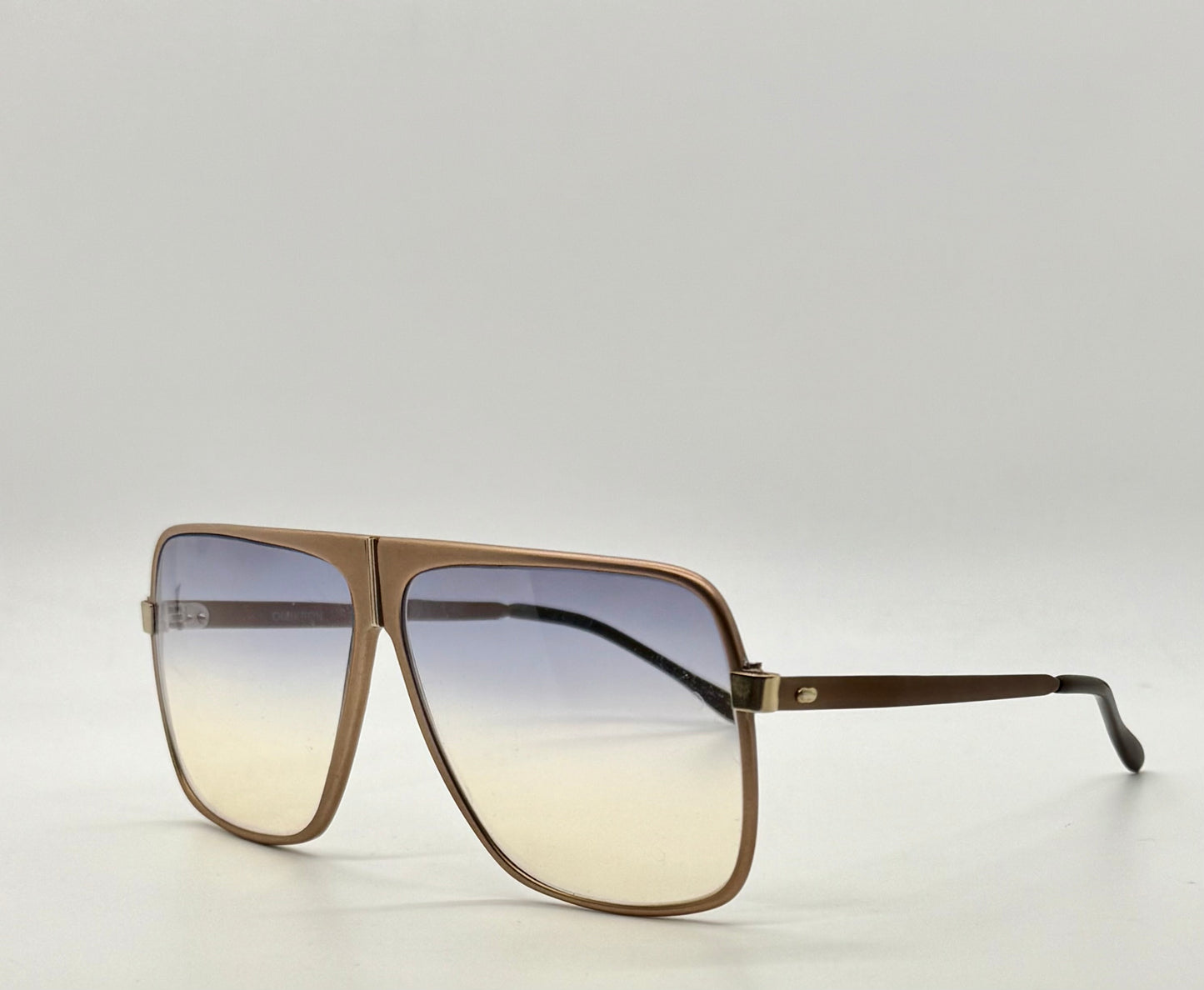 Omikron 103 Vintage Sunglasses-Bronze Aviator Frame w/New Gradient Tinted Custom Lenses
