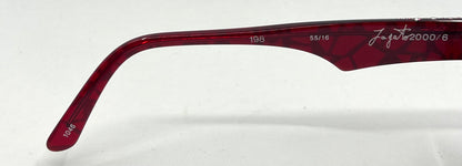Collezione Zagato 2000/6 Red Crystal Vintage Sunglasses w/New Gradient Brown Custom Lenses