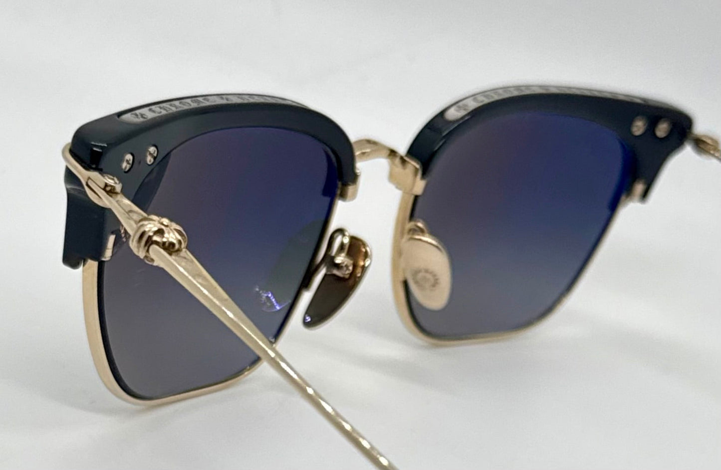Chrome Hearts SLUNTRADICTION - Gold Sunglasses Zeiss Lenses Japan Authentic