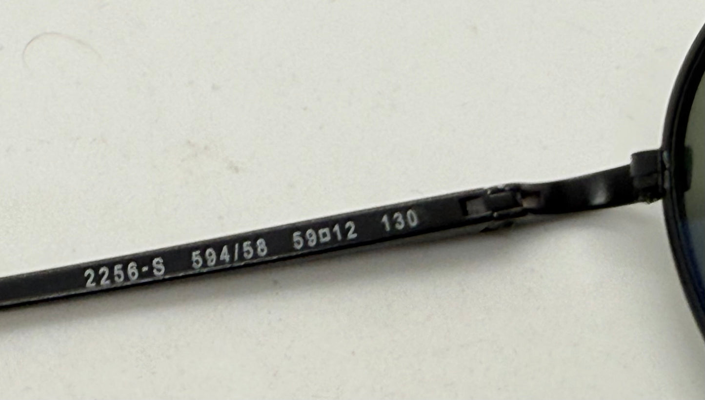 Persol 2256-S 594|58 Vintage Black Aviators W| Polarized Lenses-Deadstock