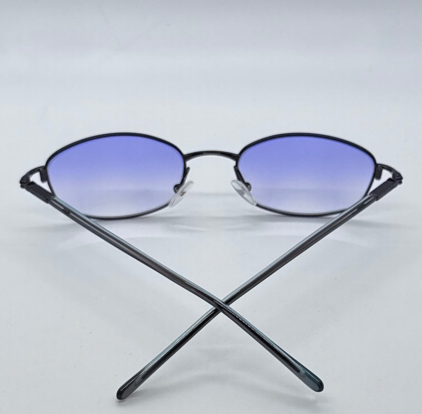 Christian Dior CD 3589 20S-Y2K Blue Oval Sunglasses w/New Blue Sky Gradient Custom Lenses