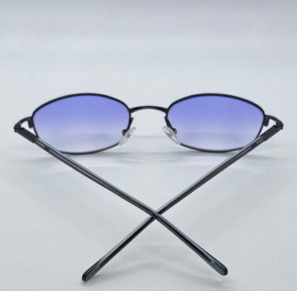 Christian Dior CD 3589 20S-Y2K Blue Oval Sunglasses w/New Blue Sky Gradient Custom Lenses