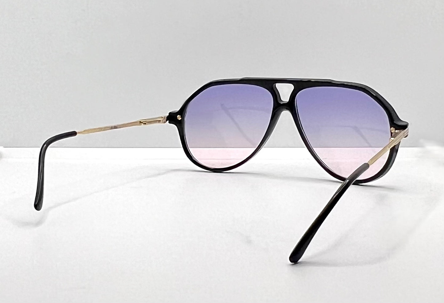 BLOOPTIC Vintage Sunglasses-Mod. Exclusive 57 w/ New, Custom Lavender/Pink Gradient Lenses-Deadstock