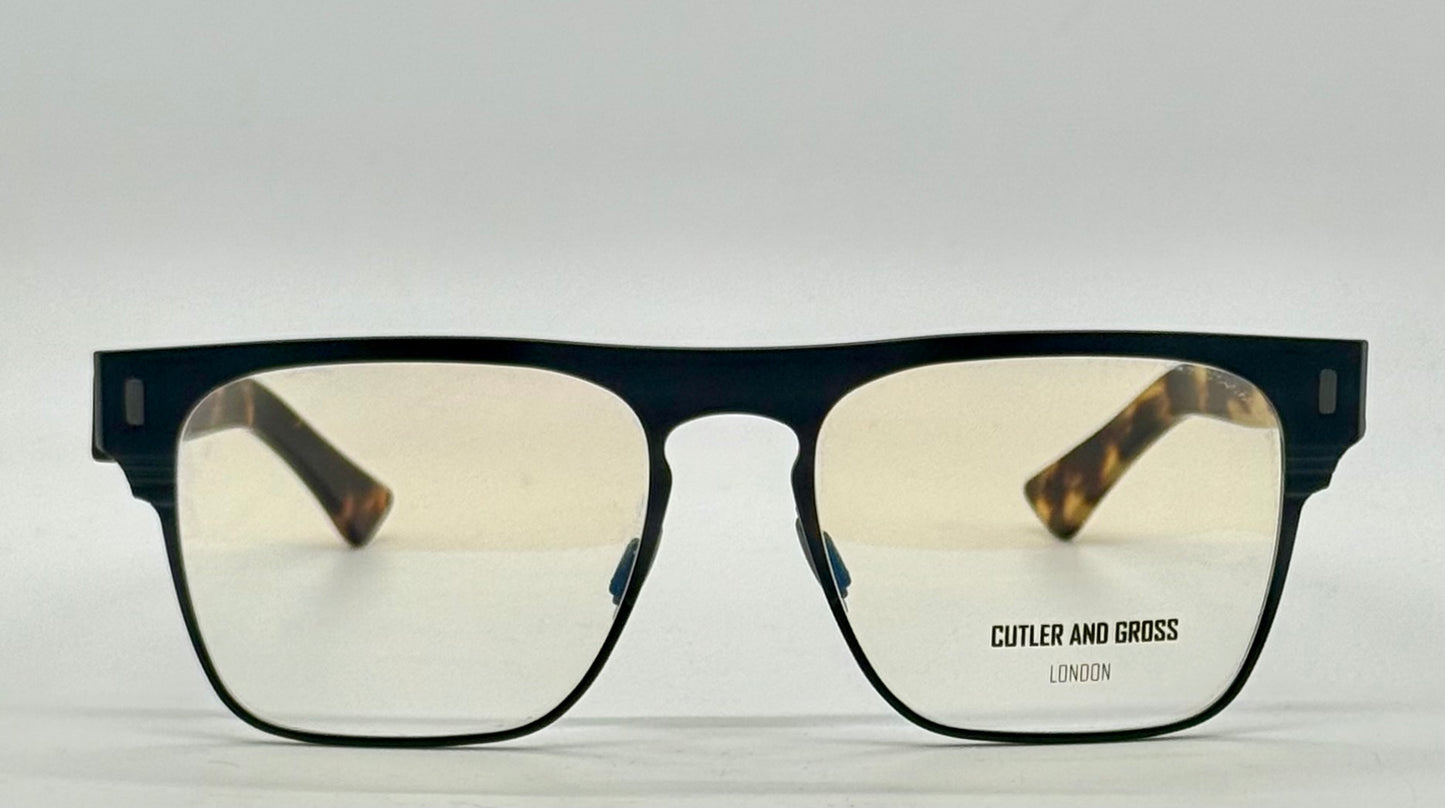 Cutler And Gross Cgop1366-03-Matte Black|Tortoise-56Mm-Handmade In Italy-Full Kit