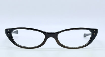 Vintage American Optical Cat-Eye Glasses-1950s|1960s Black & Brown Acetate Frame