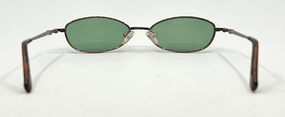 Valentino 5496 Oval Y2K Sunglasses Bronze-New Solid Green Custom Tinted Lenses