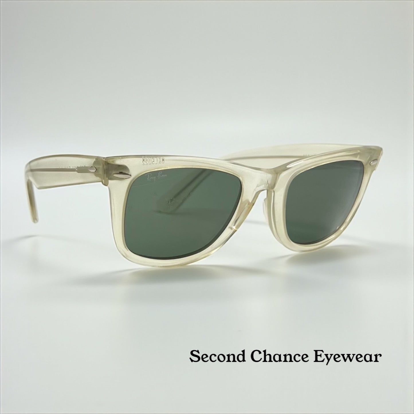 B&L Ray-Ban VINTAGE Wayfarer 5022 Crystal Clear Sunglasses USA w/ Original Lenses