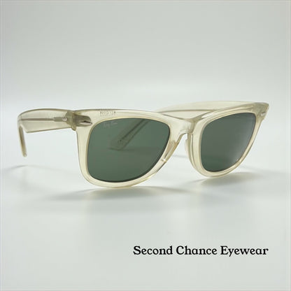 B&L Ray-Ban VINTAGE Wayfarer 5022 Crystal Clear Sunglasses USA w/ Original Lenses