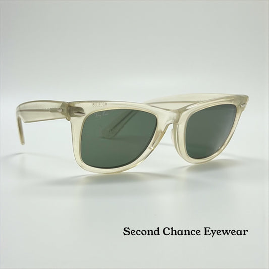 B&L Ray-Ban VINTAGE Wayfarer 5022 Crystal Clear Sunglasses USA w/ Original Lenses