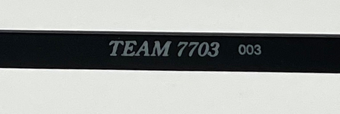 Safilo TEAM 7703 003-Y2K Vintage Sunglasses-New Smoke/Blue Custom Gradient Lenses