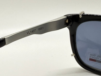 Vuarnet Vl1407 0001 Polarized Clip-On Sunglasses With Mineral Glass Lenses