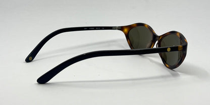 Chanel 5001 Vintage Cat Eye Sunglasses Brown Tortoiseshell Green Lenses Italy