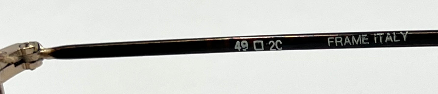 Giorgio Felini W1480 G|To Gold Oval Convertible Eyewear With Clip-On Vintage|Deadstock-Italy 49-20