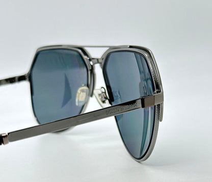 Dolce & Gabbana DG2151 1108/81 59mm-Gunmetal Aviator Sunglasses-made in Italy-Full Kit