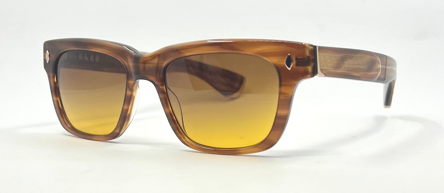 Garrett Leight x Officine Générale DB Sunglasses w/New, Custom Gradient Lenses-Full Kit/Unworn