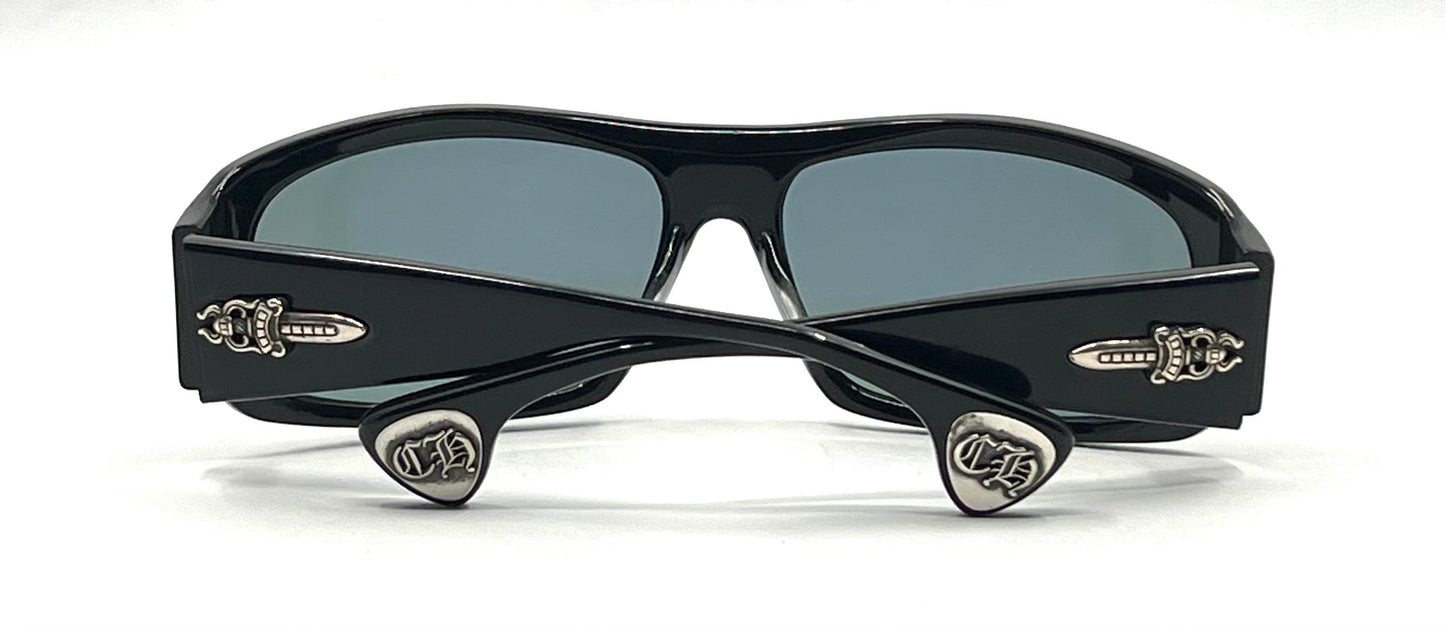 Chrome Hearts Dixie Normus BK -New Zeiss Blue Smoke Custom Lenses-Full Kit