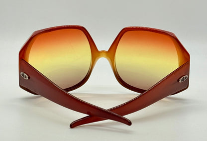 Christian Dior DO4 1970s Oversized Sunglasses w/New Tri-Gradient Tinted Lenses