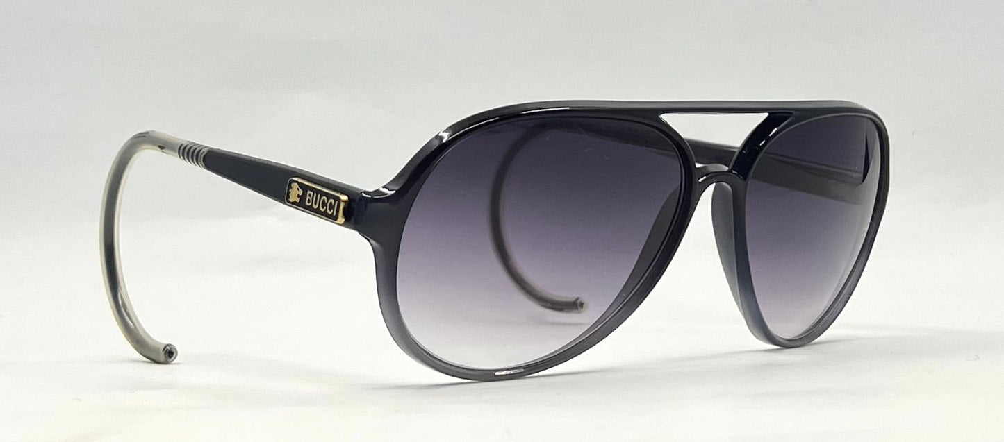 Bucci 1970s VINTAGE Aviator Sunglasses-Cable Temples-Unworn-France