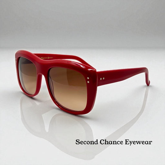Guise By Benjamin Eyewear Stein Sunglasses – Glossy Red Acetate-Nos|Unworn